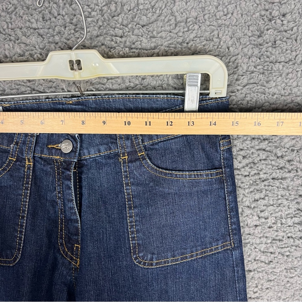 VTG Y2K Lacoste Blue Jeans Low Rise Patch Pocket Straight Leg Denim Sz 38 (US 8) - Picture 9 of 14